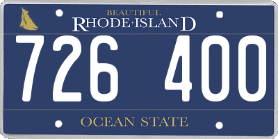 RI license plate 726400