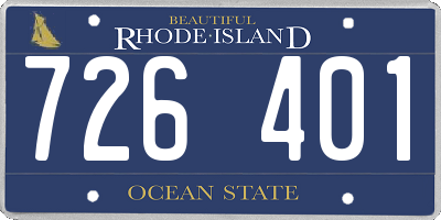 RI license plate 726401