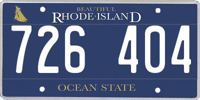 RI license plate 726404
