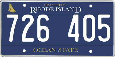 RI license plate 726405