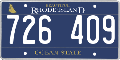 RI license plate 726409