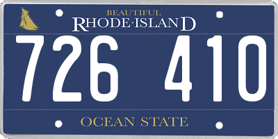 RI license plate 726410