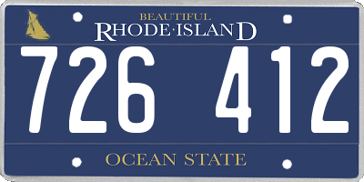 RI license plate 726412