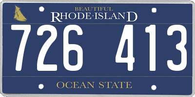 RI license plate 726413