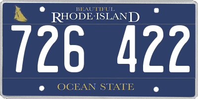 RI license plate 726422