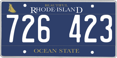 RI license plate 726423