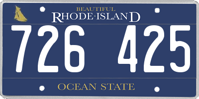 RI license plate 726425