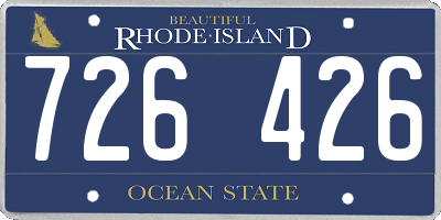 RI license plate 726426