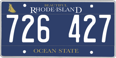 RI license plate 726427