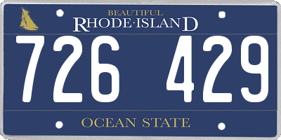 RI license plate 726429