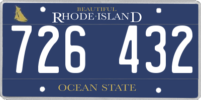 RI license plate 726432