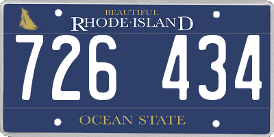 RI license plate 726434