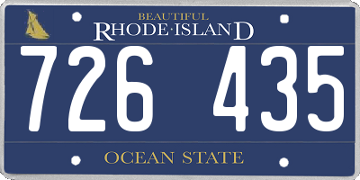 RI license plate 726435