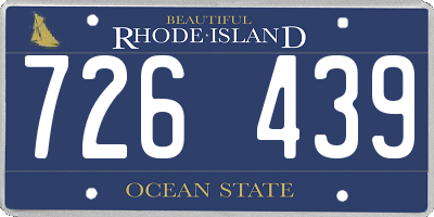 RI license plate 726439