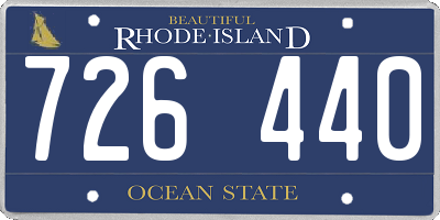RI license plate 726440