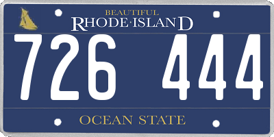 RI license plate 726444
