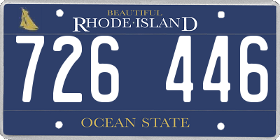 RI license plate 726446
