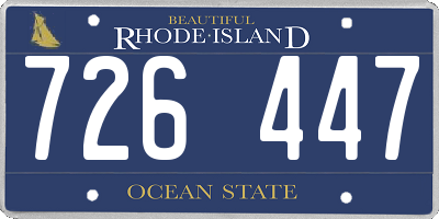 RI license plate 726447
