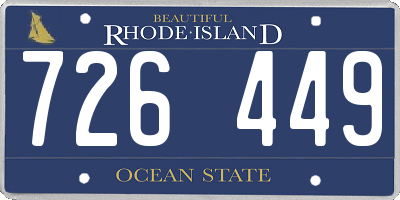 RI license plate 726449