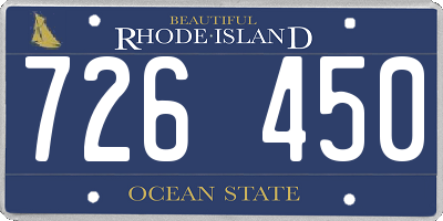 RI license plate 726450