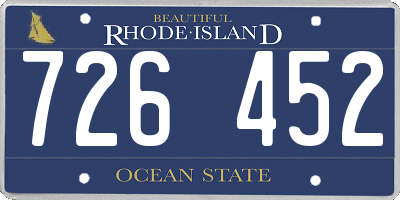RI license plate 726452