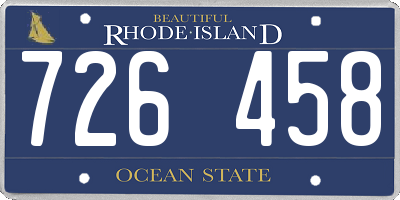 RI license plate 726458