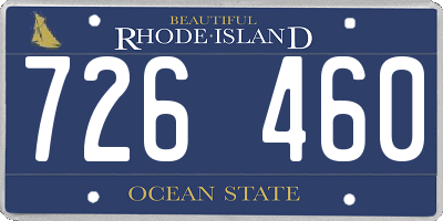 RI license plate 726460