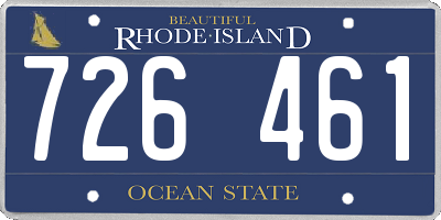 RI license plate 726461