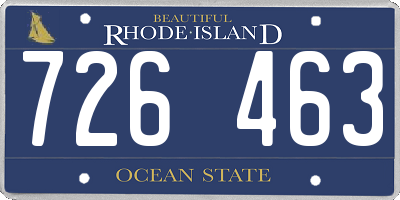 RI license plate 726463