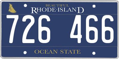RI license plate 726466
