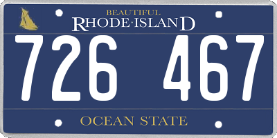 RI license plate 726467