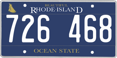 RI license plate 726468