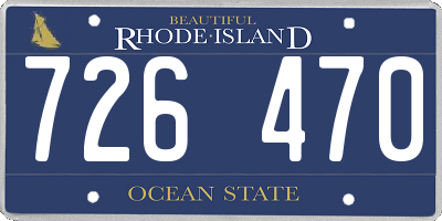 RI license plate 726470