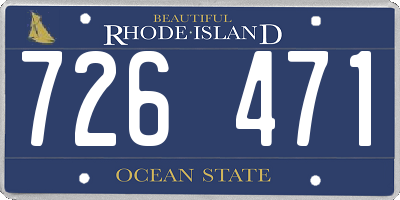 RI license plate 726471