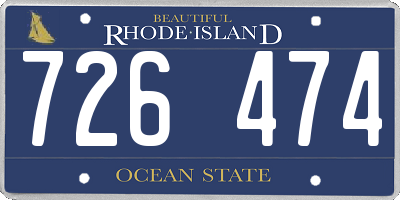 RI license plate 726474