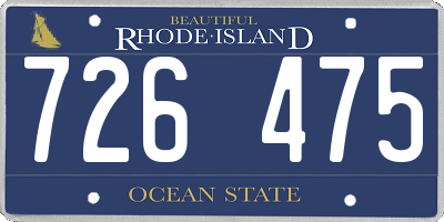 RI license plate 726475