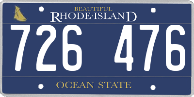 RI license plate 726476