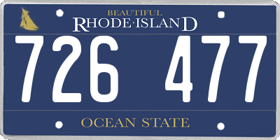 RI license plate 726477