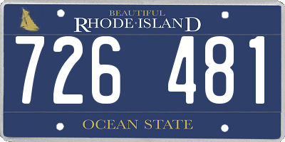 RI license plate 726481