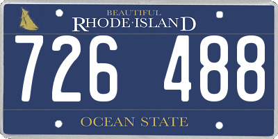 RI license plate 726488