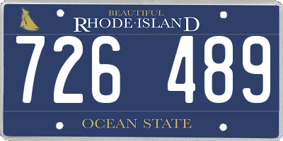 RI license plate 726489