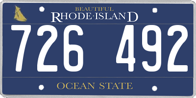 RI license plate 726492