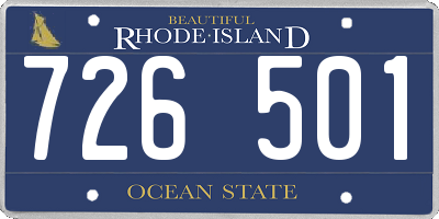 RI license plate 726501