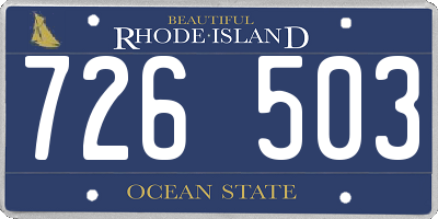 RI license plate 726503