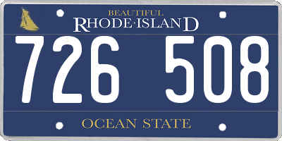 RI license plate 726508