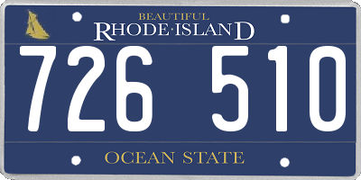 RI license plate 726510