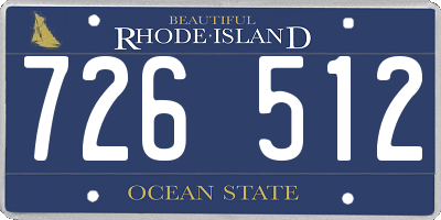 RI license plate 726512