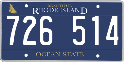 RI license plate 726514