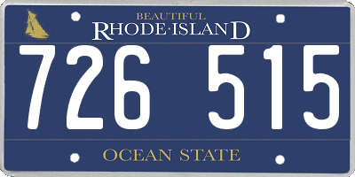 RI license plate 726515
