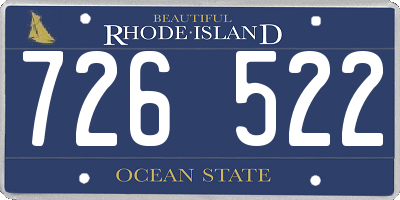 RI license plate 726522